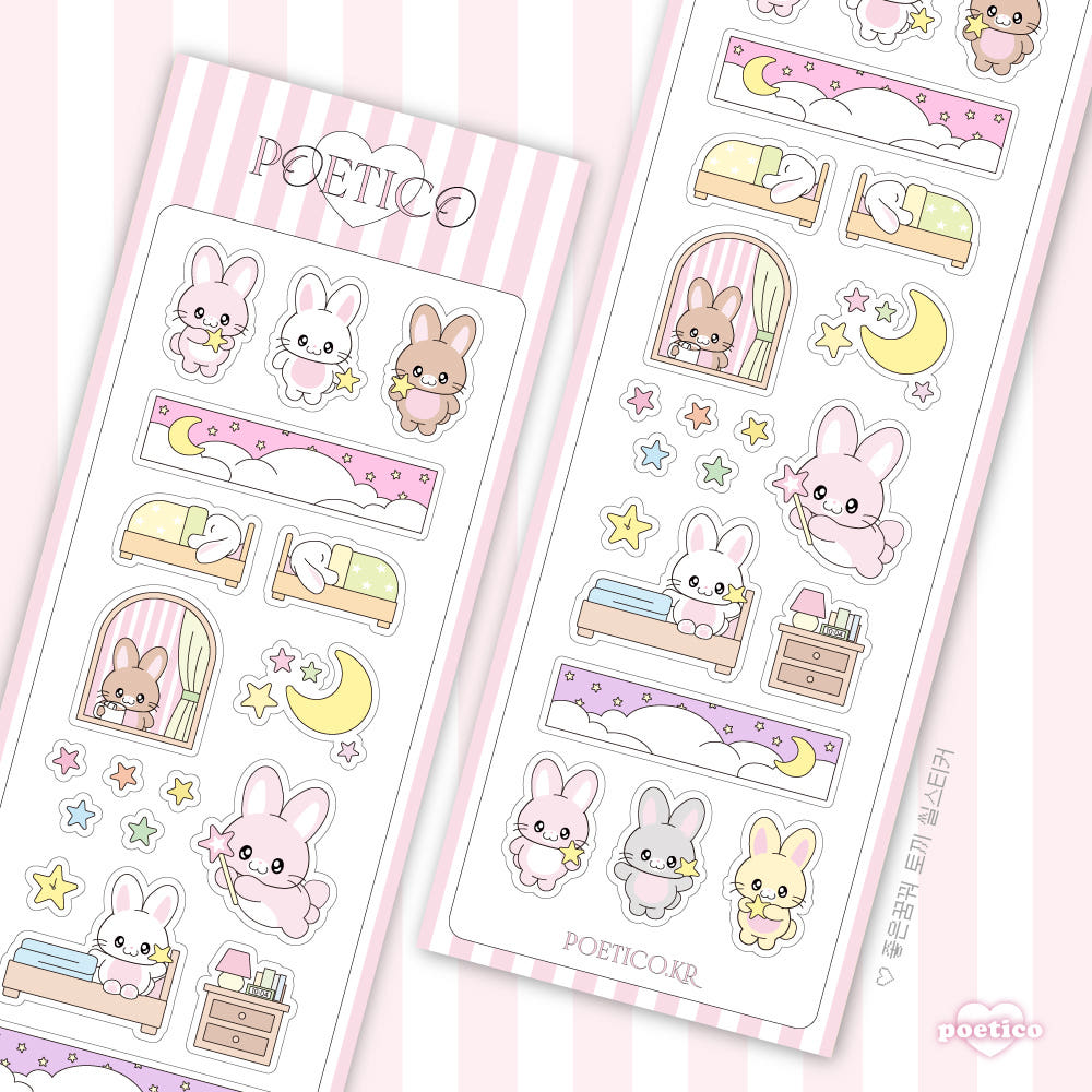 [Poetico] Sweet Dreams Bunny Sticker Sheet