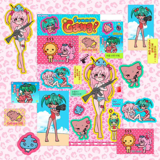 [We_Fantasia] Summer Gang Sticker Sheet