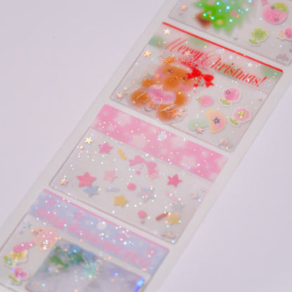 [Pearly Button] Holiday Gift Wrap Deco Sticker