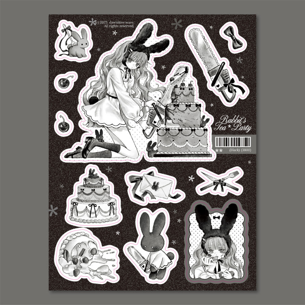 [Dawnitive Wave] Rabbit's Tea Party Sticker Sheet
