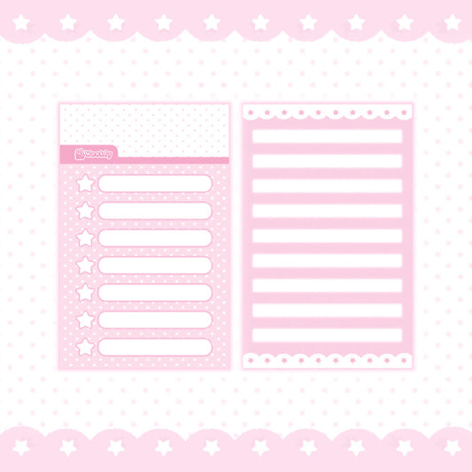 [Creamy Milky] A7 Pink Star Diary Refill