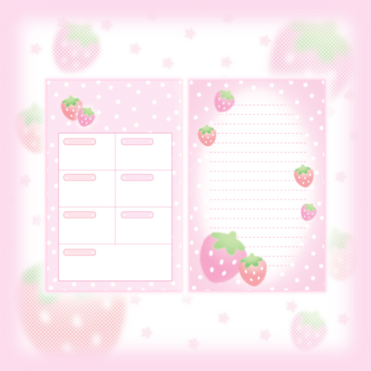 [Creamy Milky] A7 Strawberry Star Diary Refill