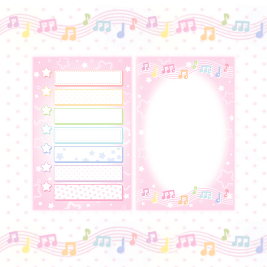 [Creamy Milky] A7 Twinkle Music Note Diary Refill