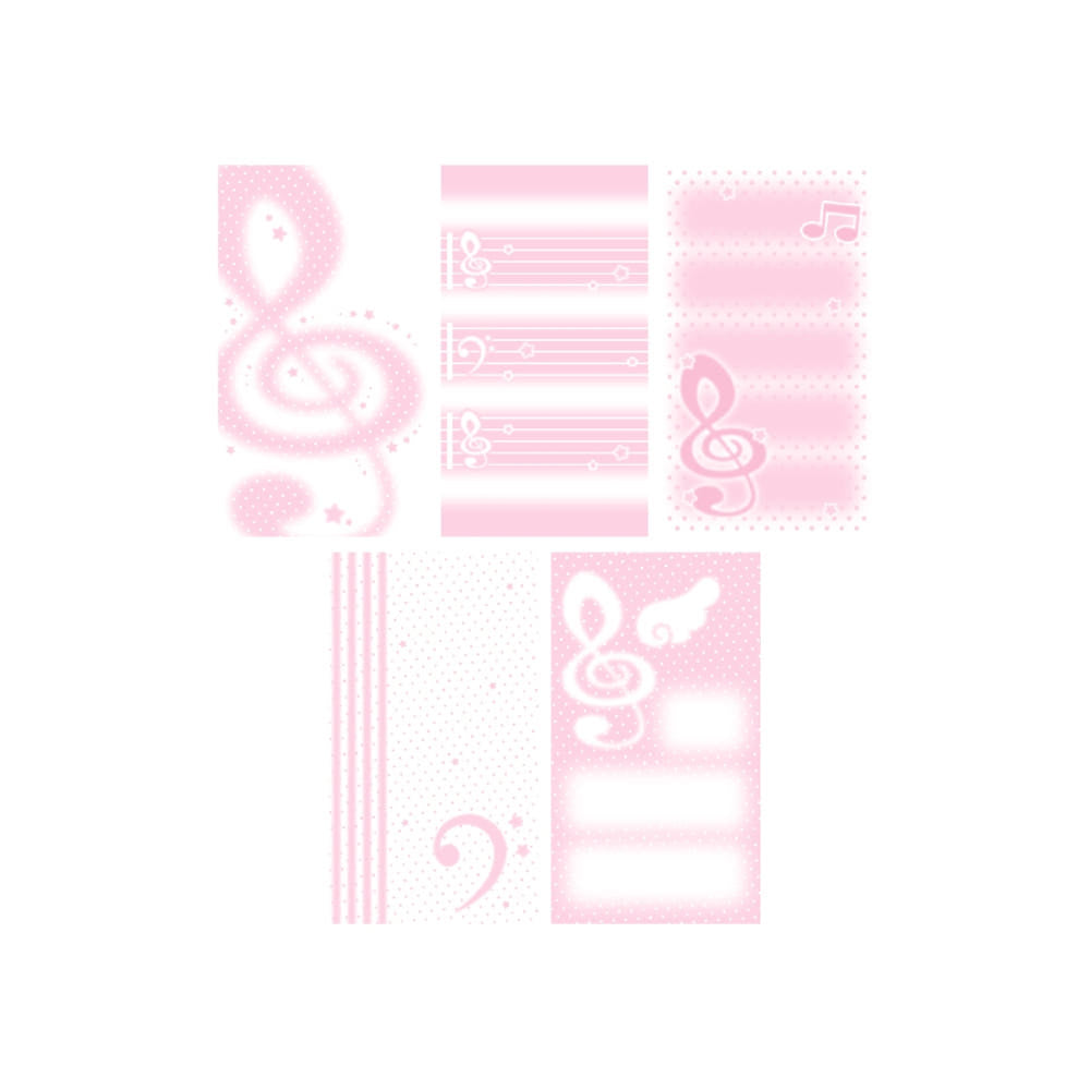 [Nevertheless] Music Note Long Memo Sticker Pack – It's Deco Day