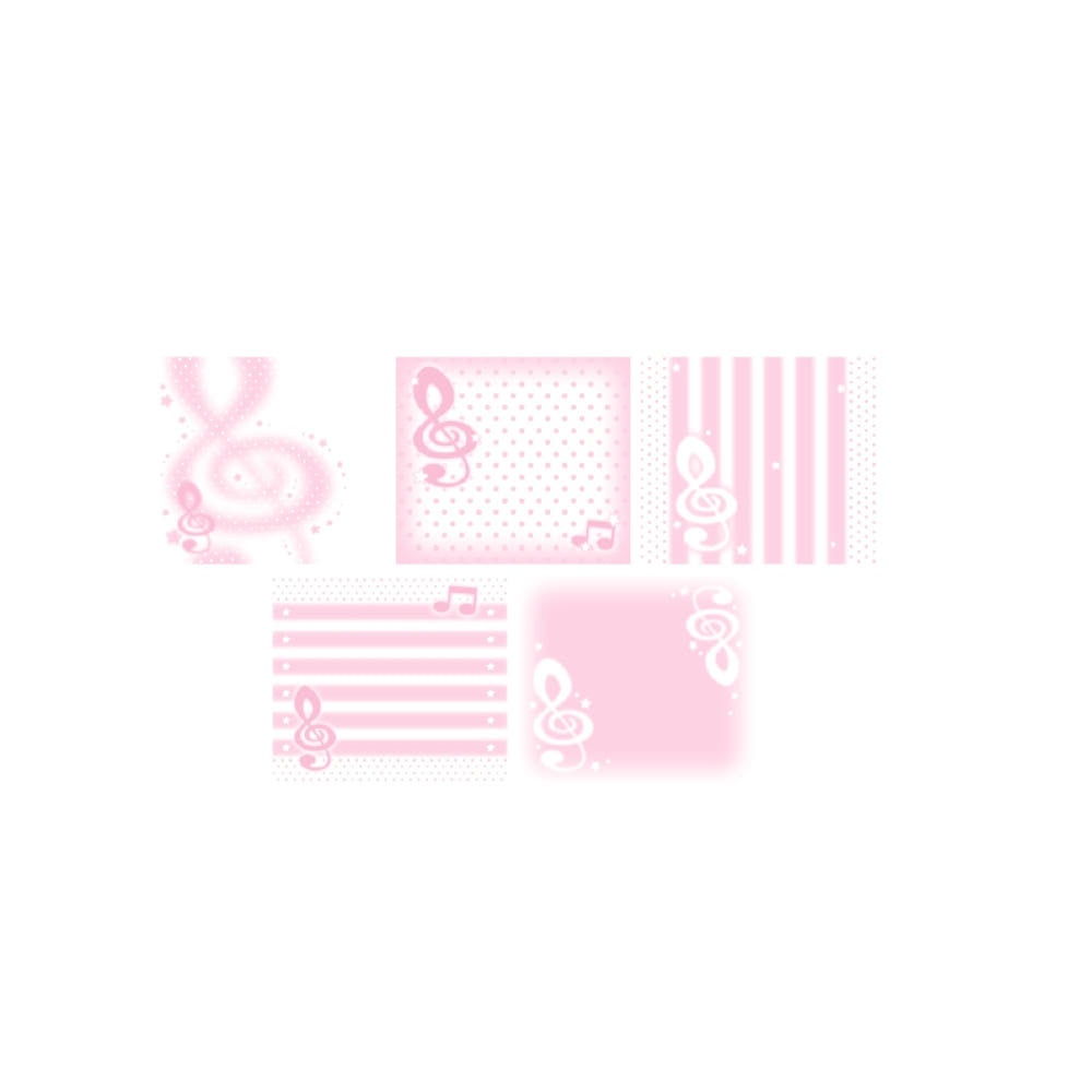 [Nevertheless] Pink Music Note Square Memo Sticker Pack