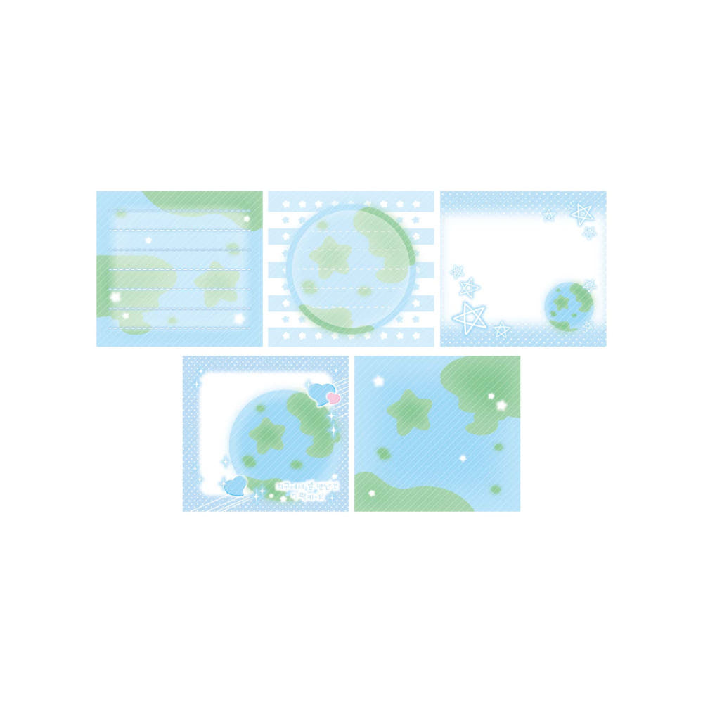 [Nevertheless] Mini Mini Earth Square Memo Sticker Pack