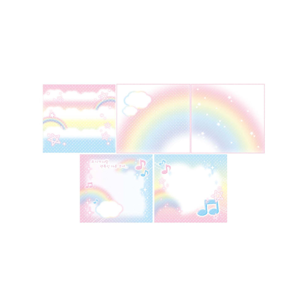 [Nevertheless] Mini Mini Rainbow Square Memo Sticker Pack