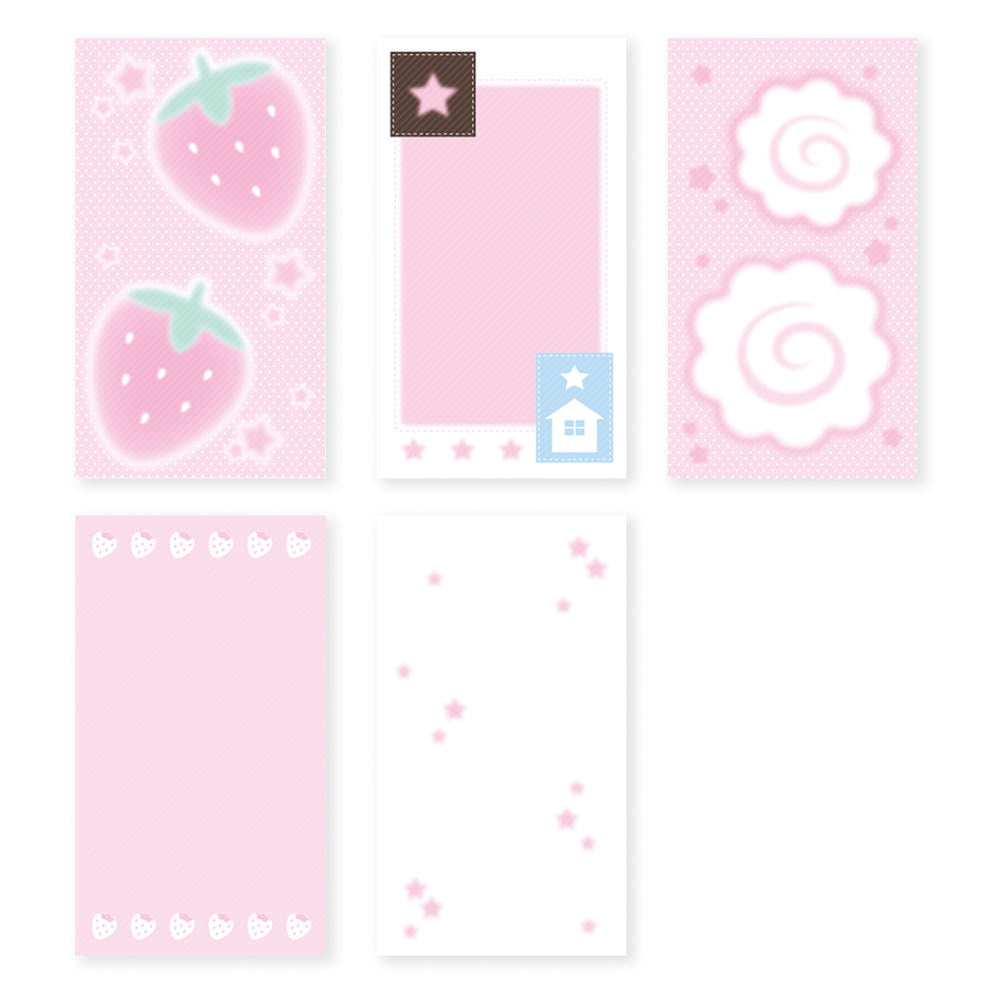 [Nevertheless] Pink Long Memo Sticker Pack – It's Deco Day