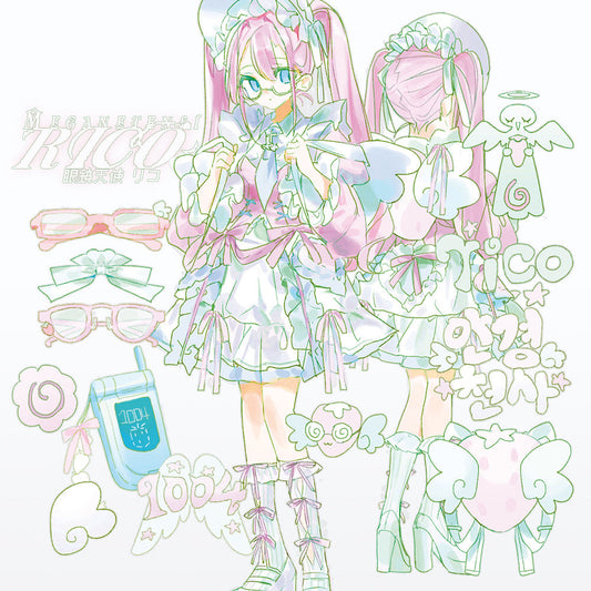 [Kimono Mikata] Glasses Angel Riko Sticker Sheet