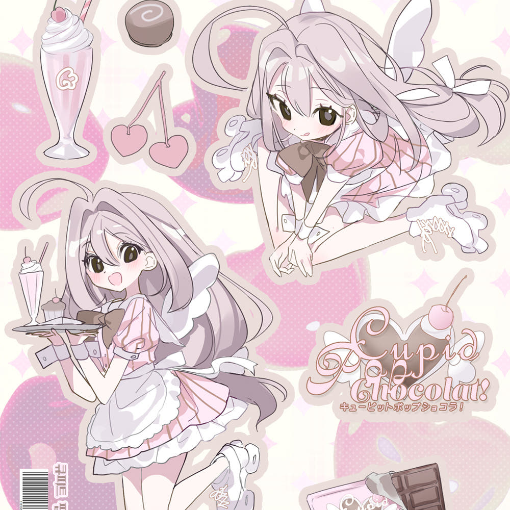 [Kimono Mikata] Cupid's Pop Chocolate Sticker Sheet