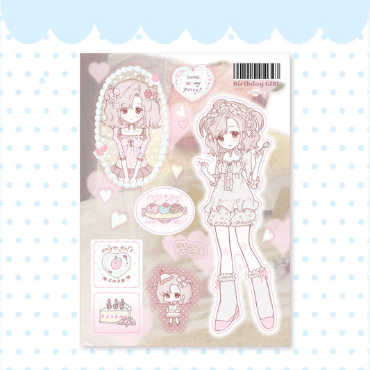 [Ricomaru] Birthday Girl Sticker Sheet