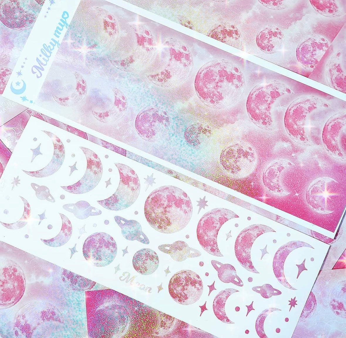 [Milky Myo] Pink Moon Deco Sticker Sheet