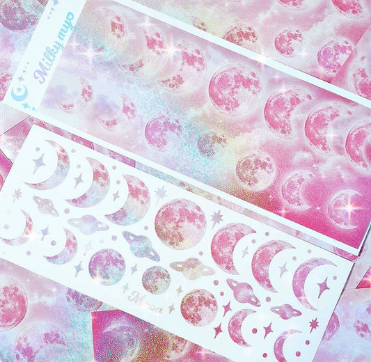 [Milky Myo] Pink Moon Deco Sticker Sheet