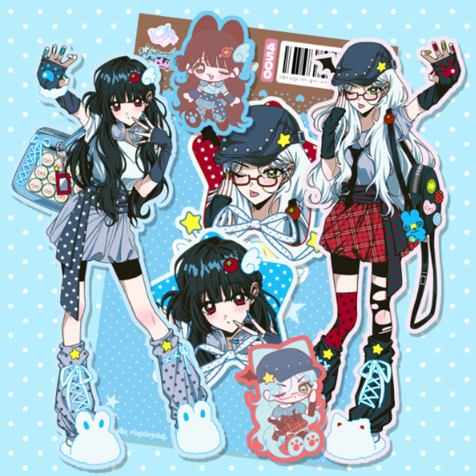 [Yifuu.0u] I Like You, Otaku Girls Die Cut Sticker Pack