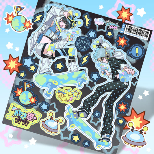 [Yifuu.0u] Earth Invasion: Superboard Team 2 Big Sticker Sheet