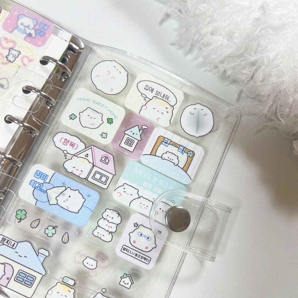 [Pompomroom] Hamchi the Homebody Clear Sticker Sheet