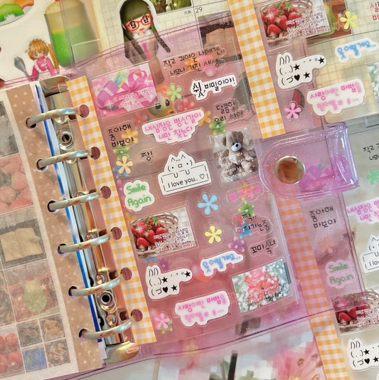 [Zeki Bear] A7 Retro Text Message Deco Sticker Sheet