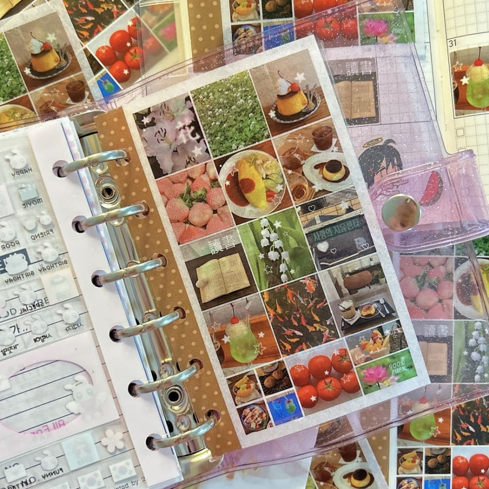 [Zeki Bear] A7 Daily Washi Tape Sticker Sheet