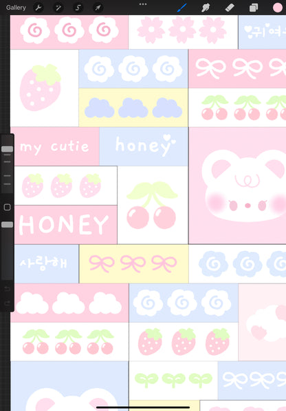 [borahstudio] Honey Label (4 Styles) Sticker Sheet