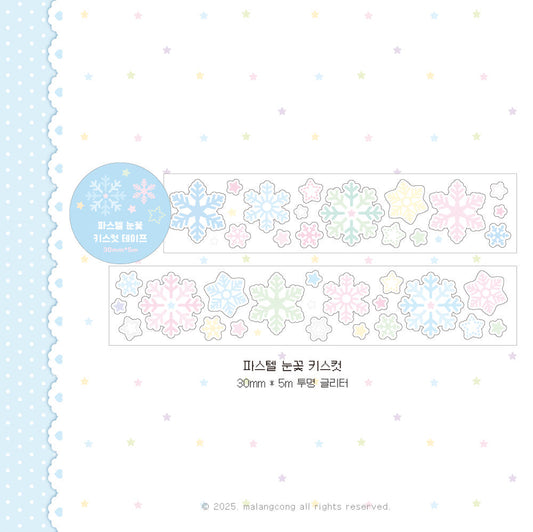 [Malangcong] Pastel Snowflake Kiss Cut Masking Tape