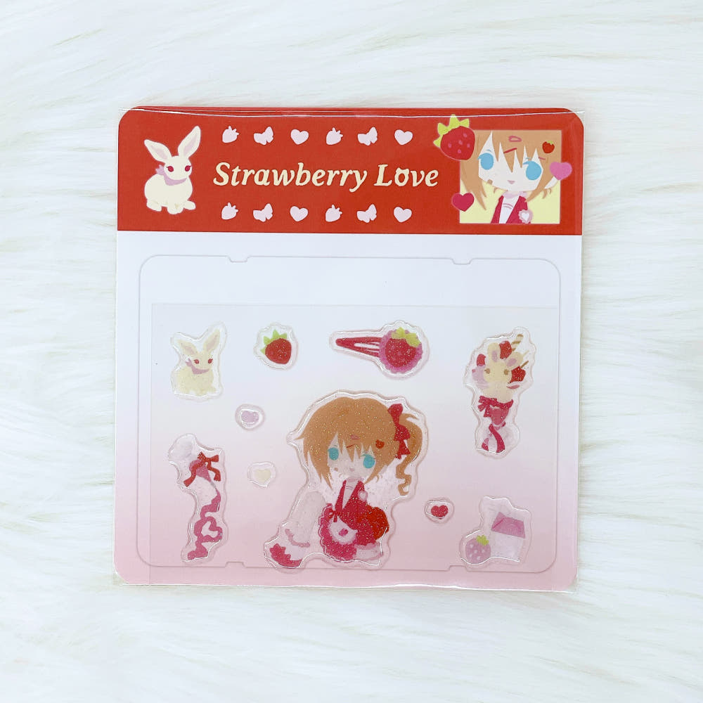 [Nyal] Strawberry Love Epoxy Sticker Sheet