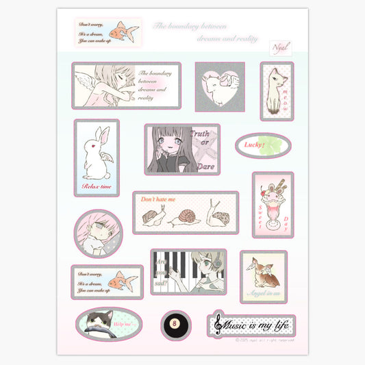 [Nyal] The Boundary Between Dreams and Reality Sticker Sheet