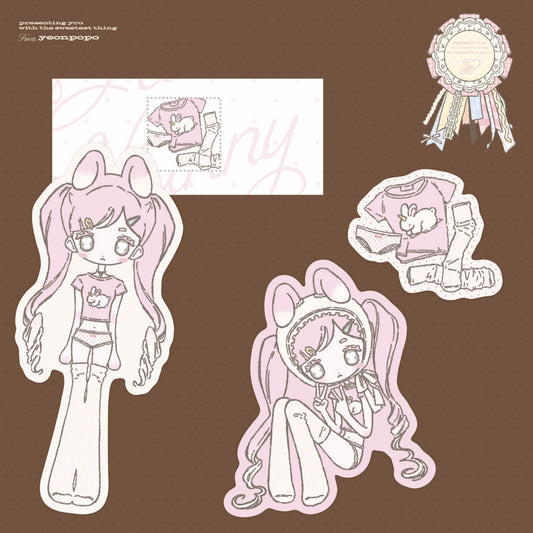 [Yeonpopo] Pantil Die Cut Sticker Set