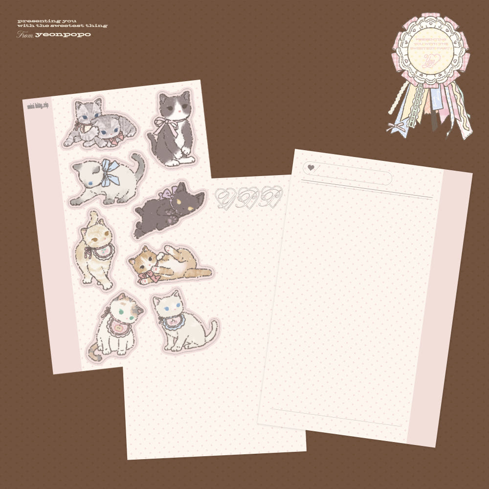 [Yeonpopo] Mini Kitty Sticker Sheet