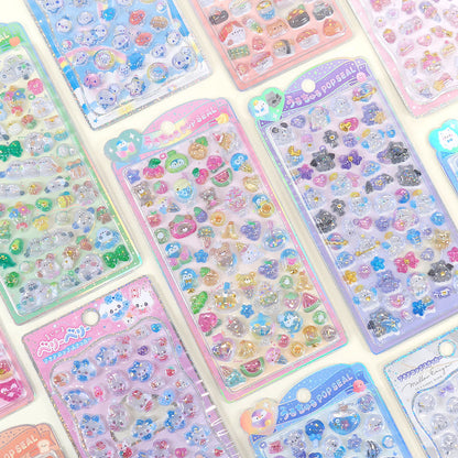 [Stationery Korea] Bon Bon Drop Capsule Sticker Sheet (12 Options)