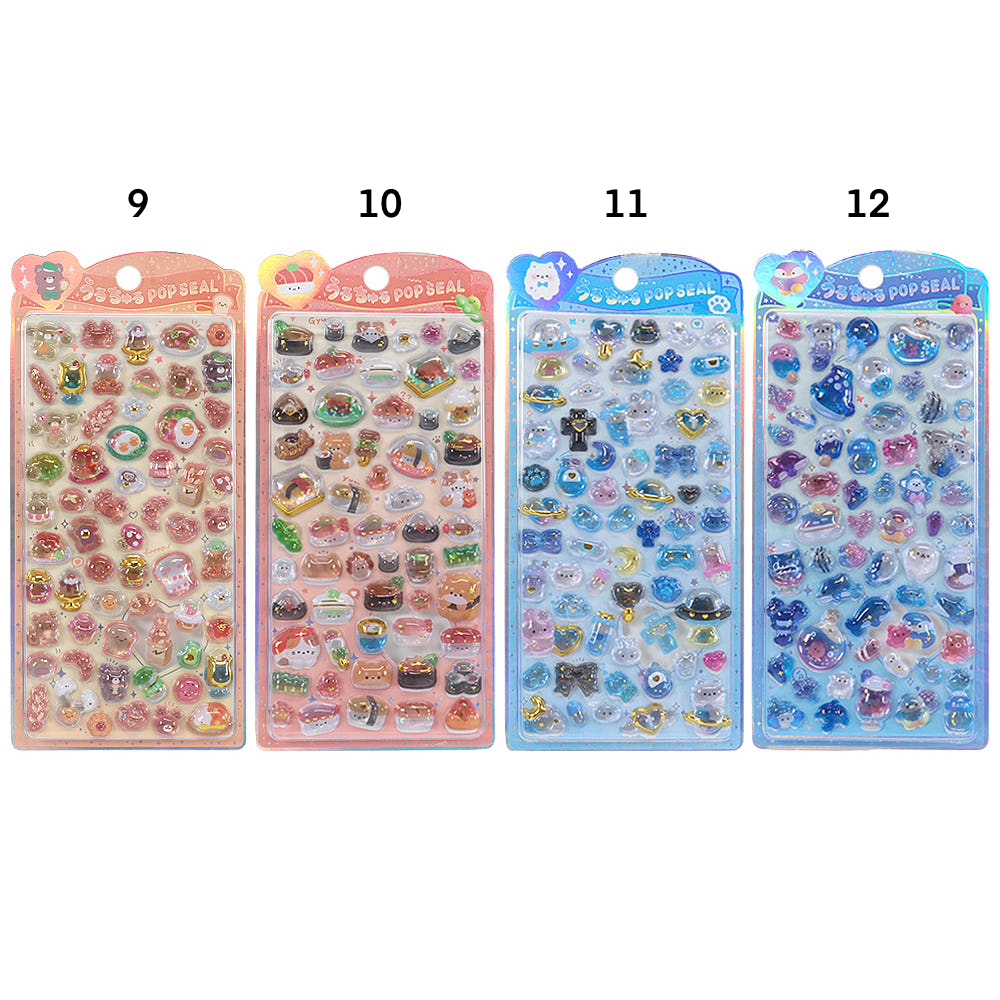 [Stationery Korea] Bon Bon Drop Capsule Sticker Sheet (12 Options)