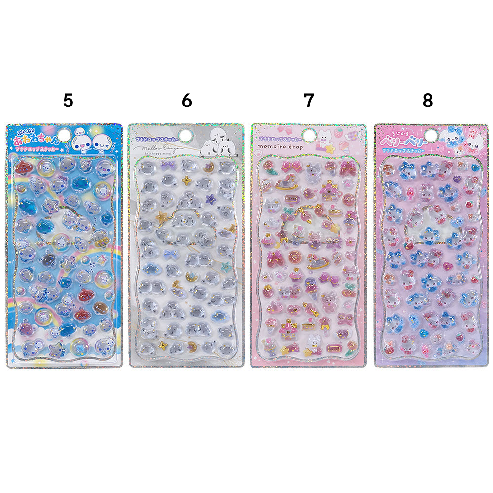 [Stationery Korea] Bon Bon Drop Capsule Sticker Sheet (12 Options)