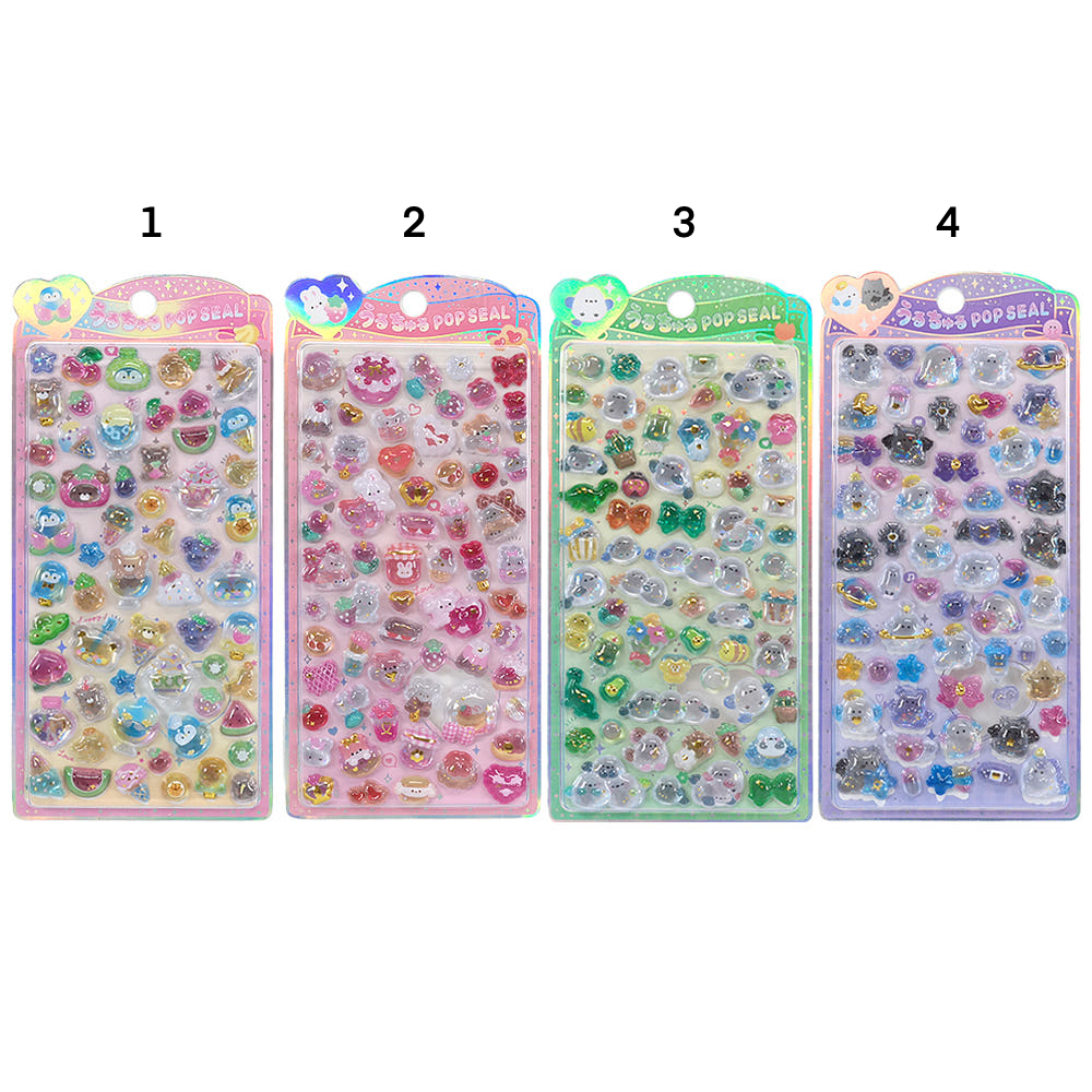 [Stationery Korea] Bon Bon Drop Capsule Sticker Sheet (12 Options)