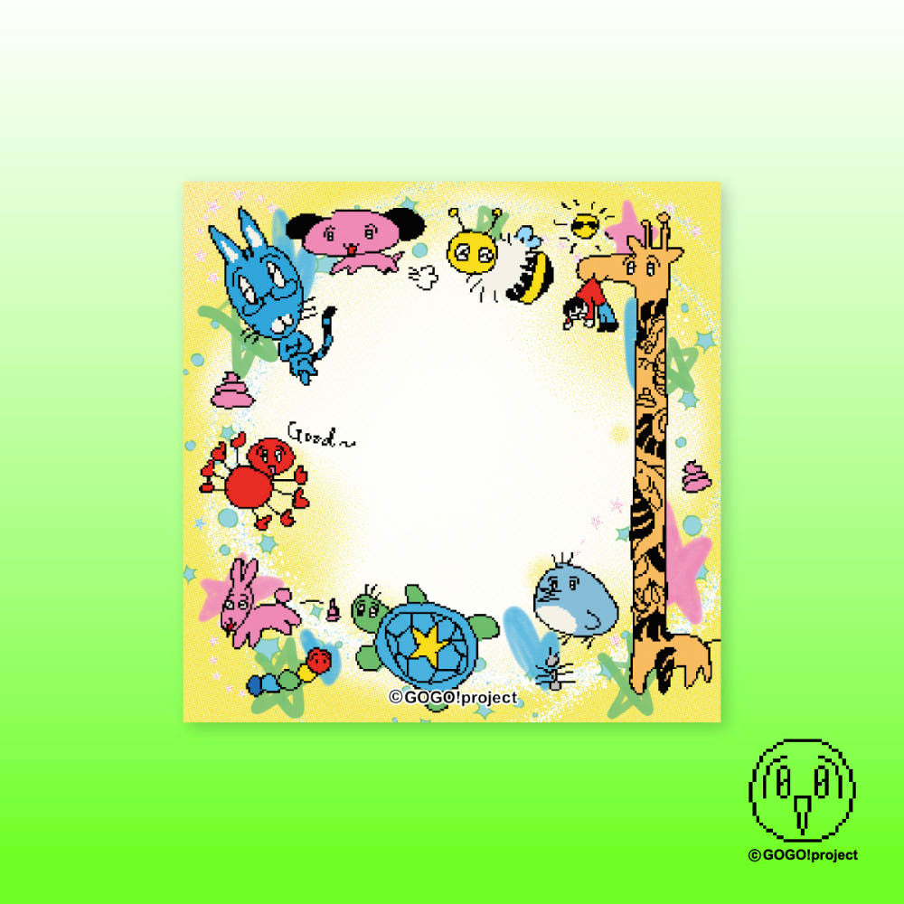 [Letsgogo] Cheerful Friends Memo Pad