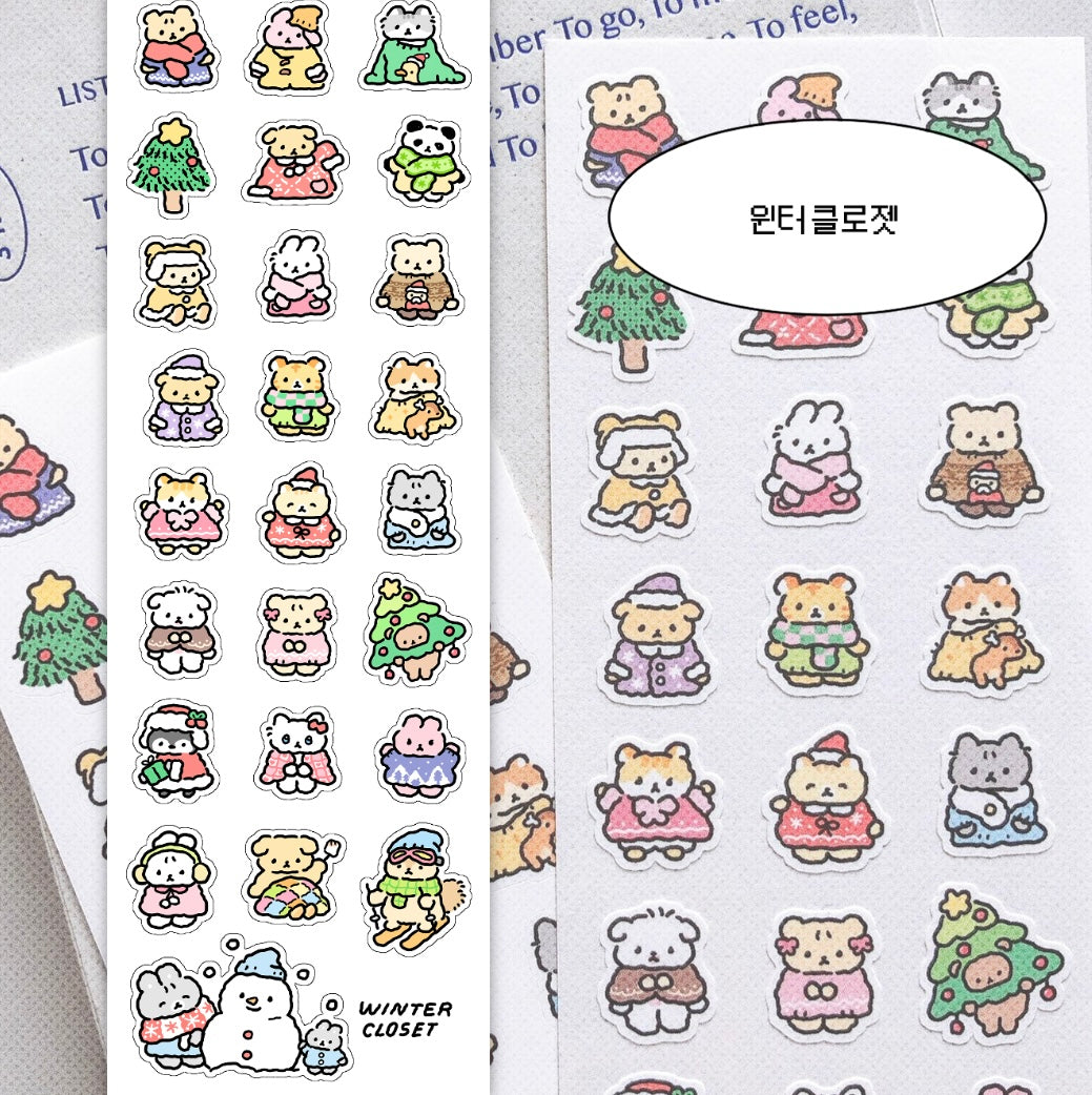 [Soooopzi] Winter Closet Sticker Sheet