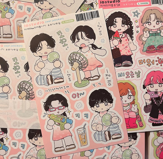 [io studio] Miae and XX 's Summer Sticker Sheet