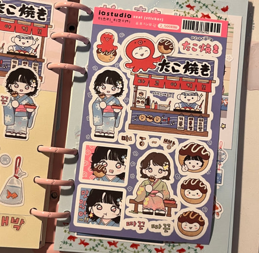 [io studio] Matsuri Festival Takoyaki Sticker Sheet