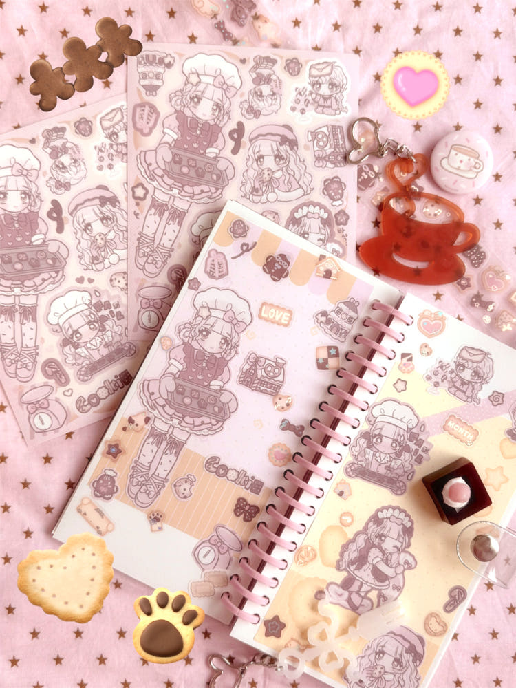 [Seolkee] Crunchy Cookie Girl Sticker Sheet