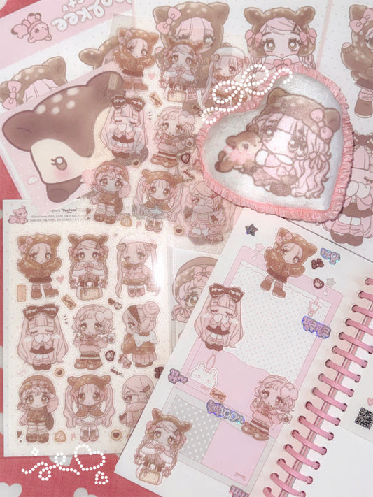 [Seolkee] Deer Girls Clear Sticker Sheet