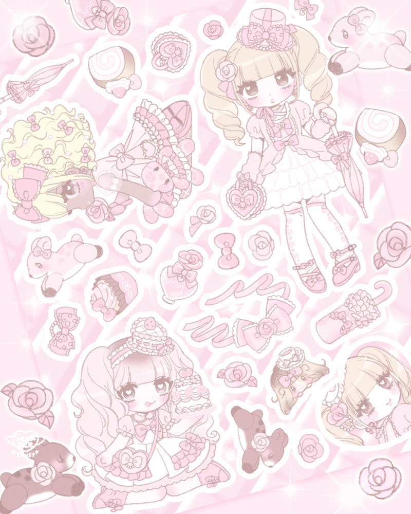 [Seolkee] Pink Princess Sticker Sheet