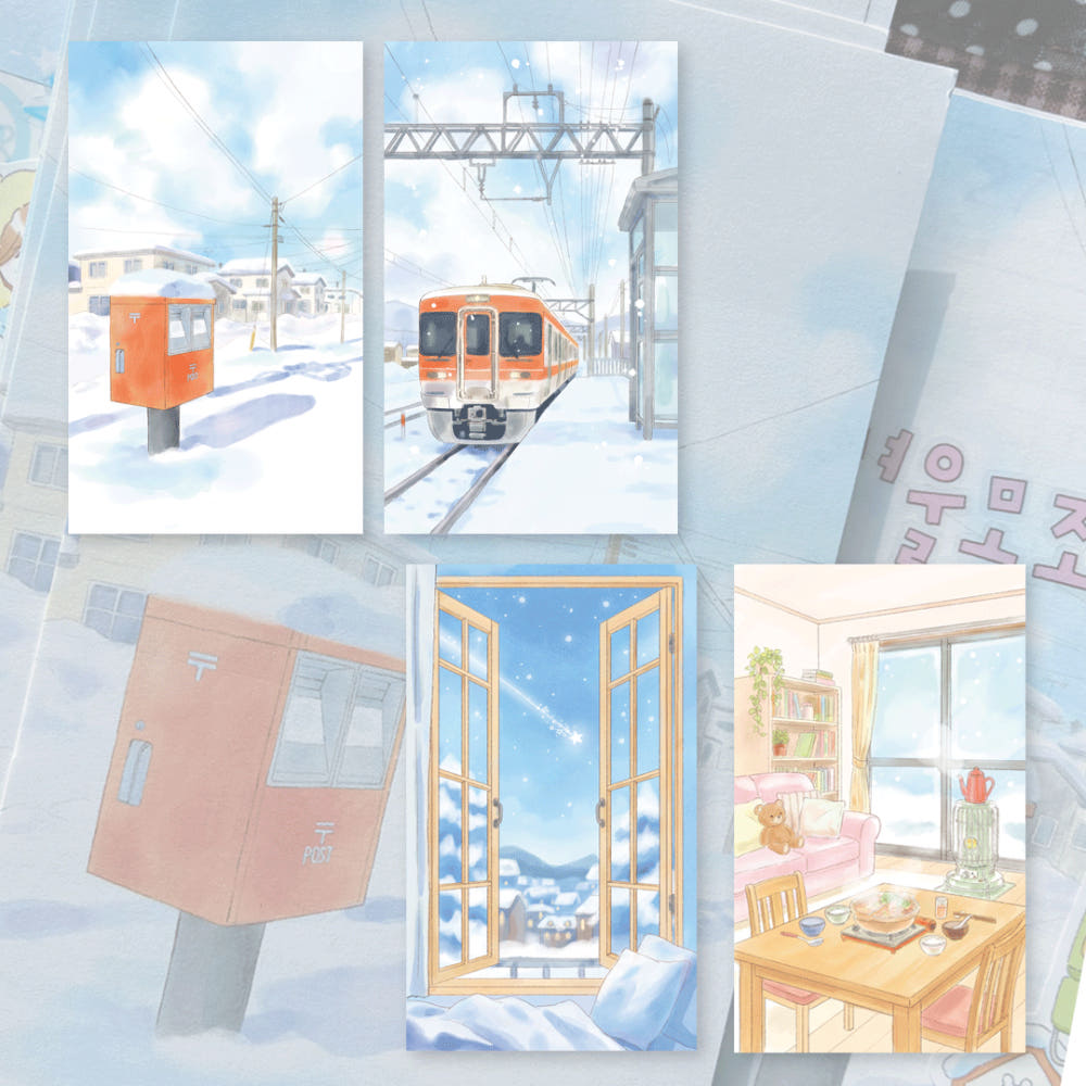 [Jaei House] Winter Background Memo Sticker Set