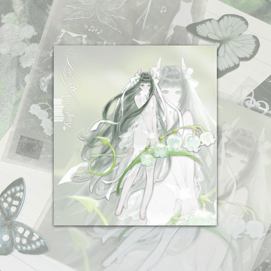 [Huae Art] Lily the Valley Die Cut Sticker Set