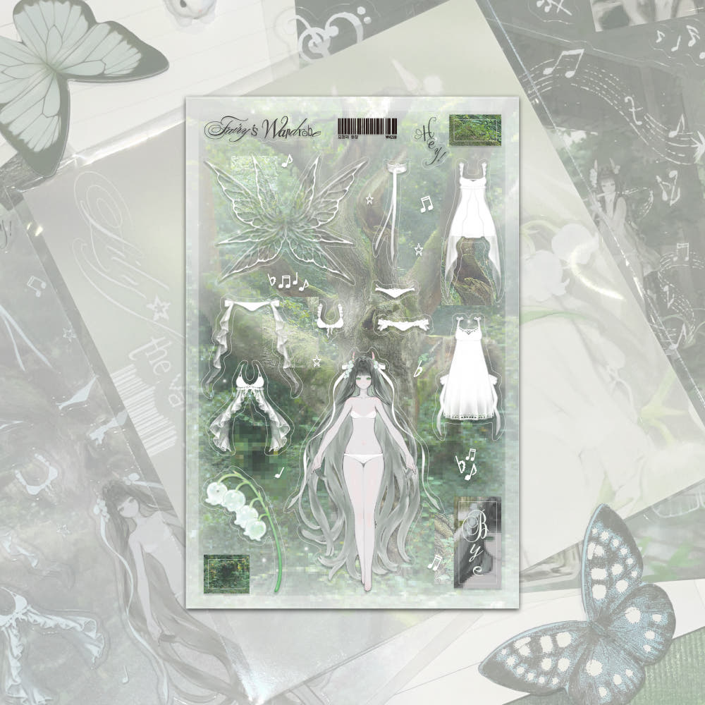[Huae Art] Fairy's Wardrobe Sticker Sheet