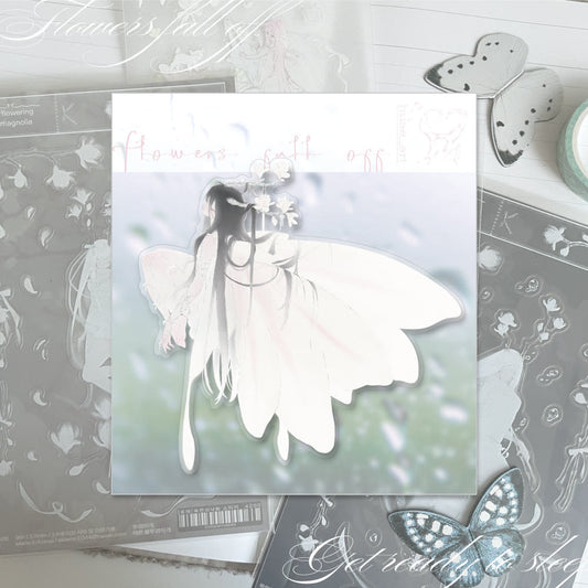 [Huae Art] Flowers Fall Off Die Cut Sticker Set