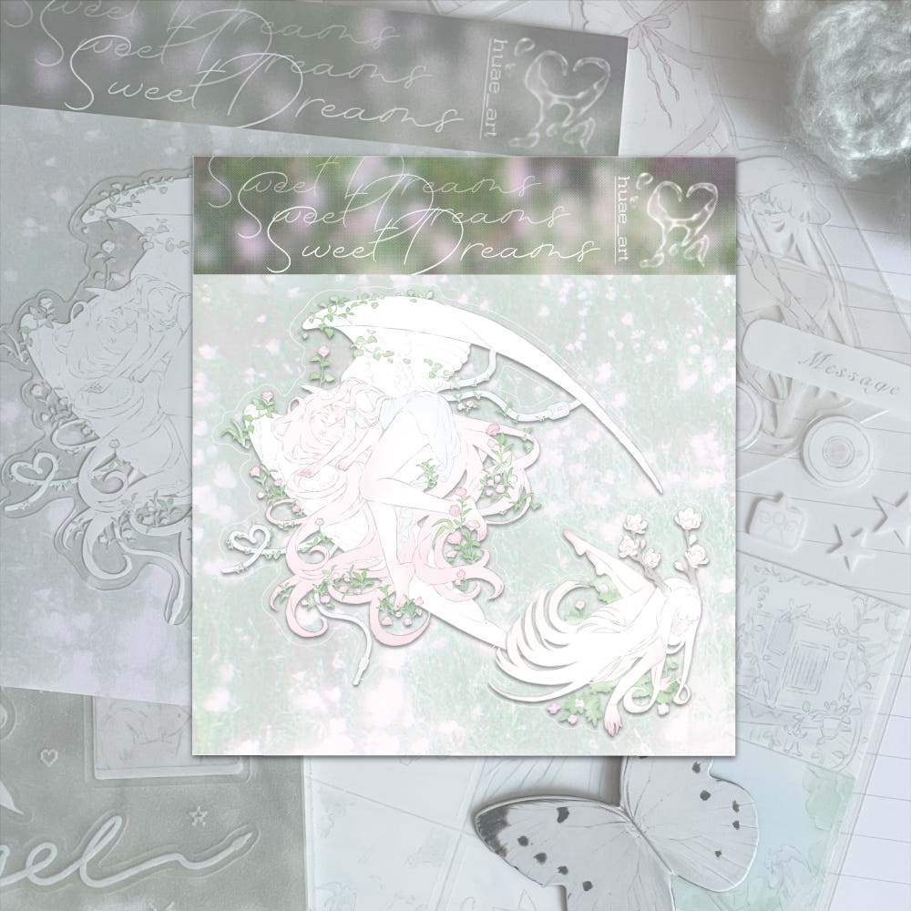 [Huae Art] Sweet Dreams Die Cut Sticker Set