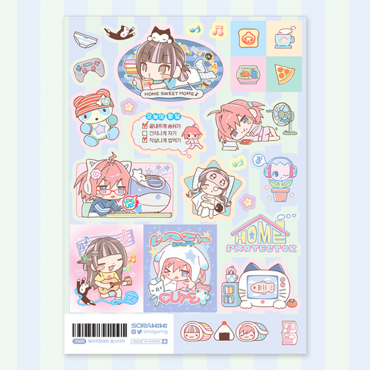 [Sora Mimi] Lazy but Cute Sticker Sheet