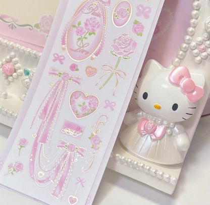 [Pearly Button] Boutique Rose Garden Charm Sticker Sheet