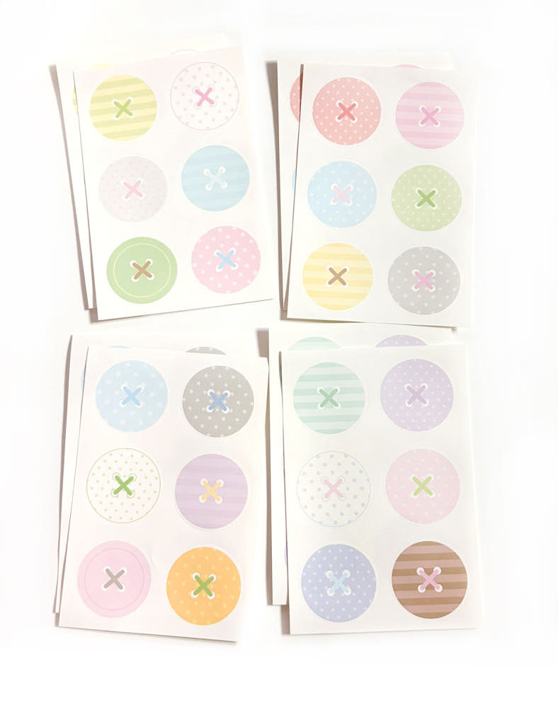 [Moii Ttoi] Cute Button Memo Sticker Set