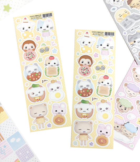 [Moii Ttoi] Friends Wrapped in Blankets Sticker Sheet