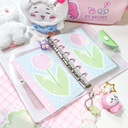 [Borah Studio] A7 Tulip Memo Sticker Pack (3 Sheets)