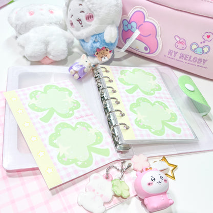 [Borah Studio] A7 Clover Memo Sticker Pack (3 Sheets)